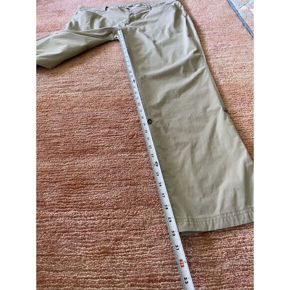 Eddie Bauer Pants Womens 16 Tan Outdoor Nylon Stretch Hiking Roll Up Hem Casual - Picture 5 of 9